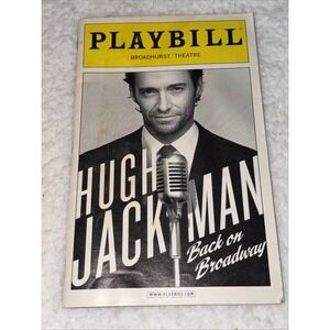 Playbill Hugh Jackman, Back on Broadway 2011 Light Crease on the front cover B&W